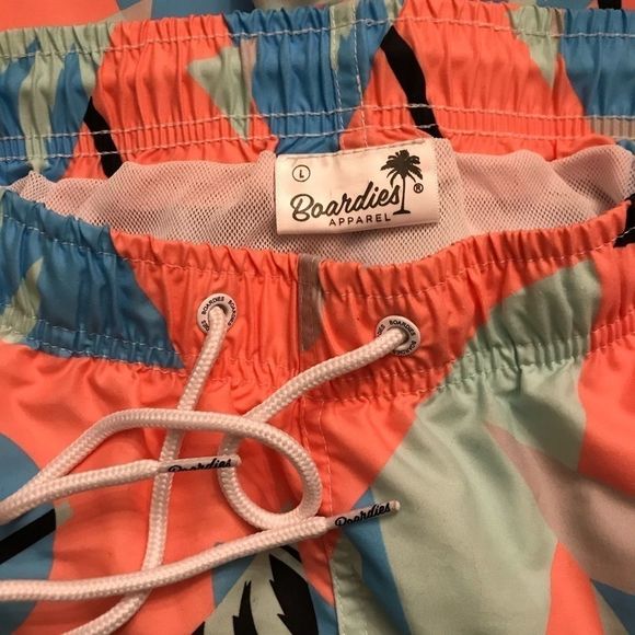Boardies Peach Palm Tree Surf Board Swim Trunks L - Picture 3 of 5